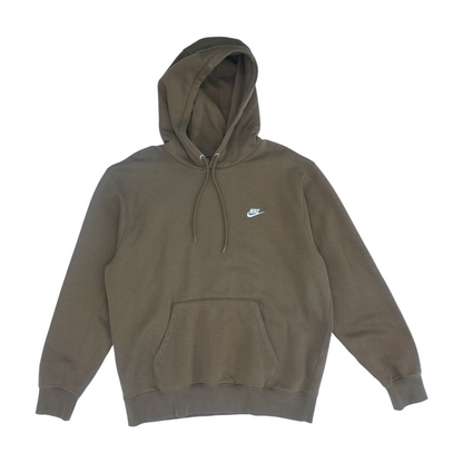 Brown Solid Hoodie Pullover
