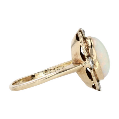 10K Two-Tone Gold Opal Fashion Ring