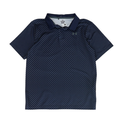 Navy Polka Dot Short Sleeve Polo
