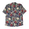 Navy Floral Short Sleeve Button Down