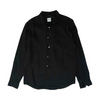 Black Solid Long Sleeve Button Down
