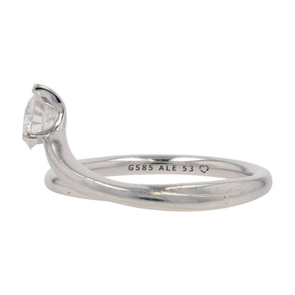 1/2 Ct 14K White Gold Lab Grown Diamond Nova Asymmetric Promise Ring