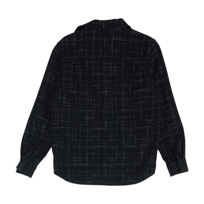 Navy Plaid Flannel Button Down