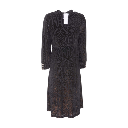Black Abstract Midi Dress