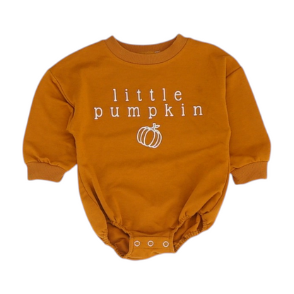 Orange Graphic Long Sleeve One-Piece