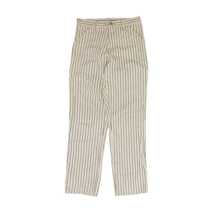 White Striped Regular Jeans