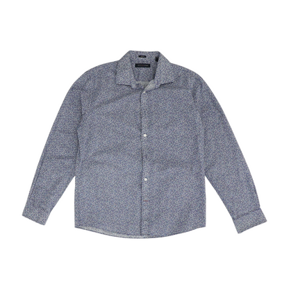 Blue Print Long Sleeve Button Down