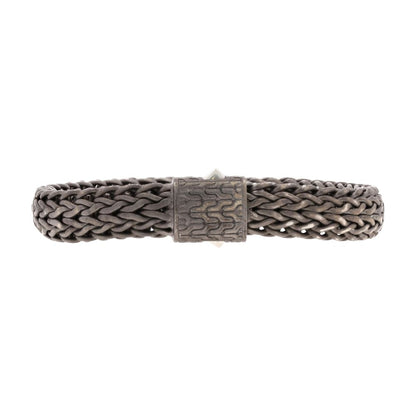Dark Sterling Silver Chain Icon Bracelet