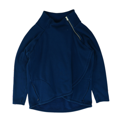 Blue Solid Sweatshirt Pullover