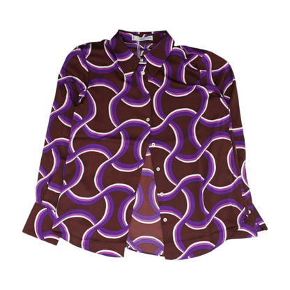 Burgundy Graphic Button Down