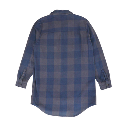 Navy Check Flannel Button Down