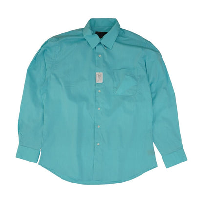 Turquoise Solid Long Sleeve Button Down