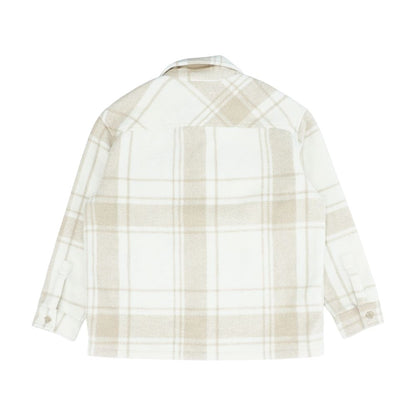 Beige Plaid Lightweight Jacket