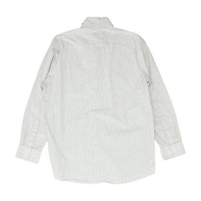 White Check Long Sleeve Button Down