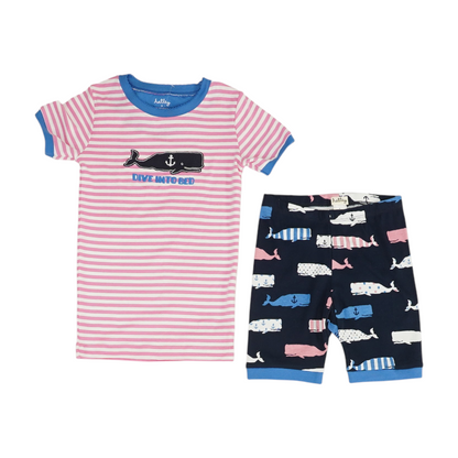 Pink Striped Pajama Set
