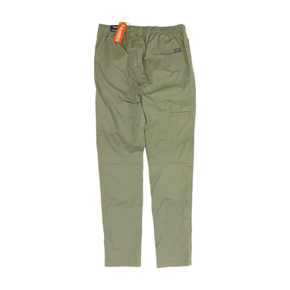 Green Solid Casual Pants
