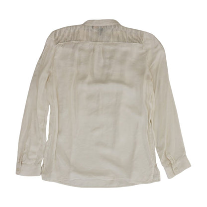 Ivory Solid Long Sleeve Blouse