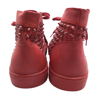 Red Lace Up Casual Shoes