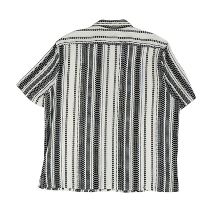 Cream Solid Short Sleeve Button Down
