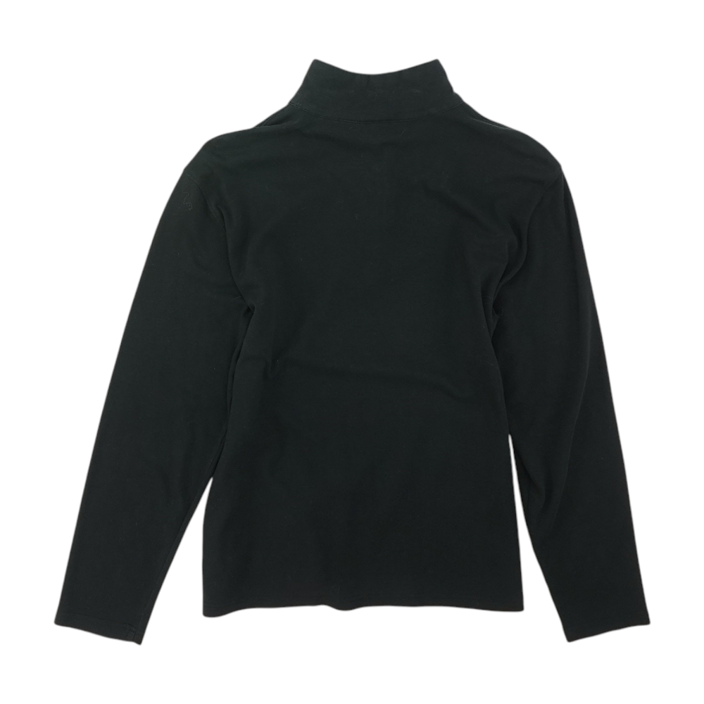 Black Solid 1/4 Zip Pullover