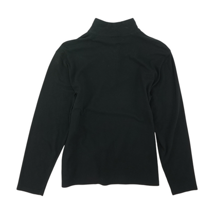 Black Solid 1/4 Zip Pullover