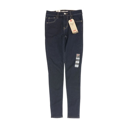 720 Blue Solid High Rise Skinny Leg Jeans