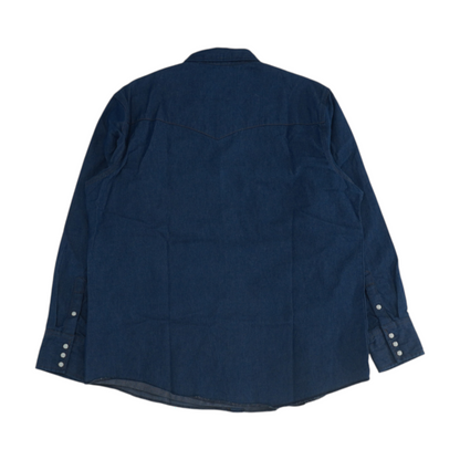 Navy Solid Long Sleeve Button Down