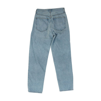 Blue High Rise Wide Leg Jeans
