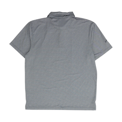 Blue Geometric Short Sleeve Polo