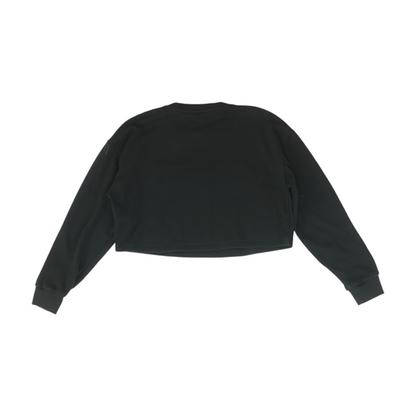 Black Solid Sweatshirt Pullover