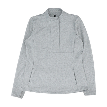 Gray Chevron 1/4 Zip Pullover