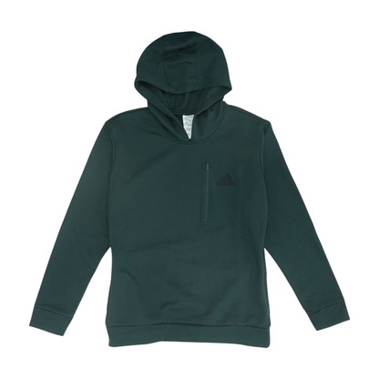 Green Solid Hoodie Pullover