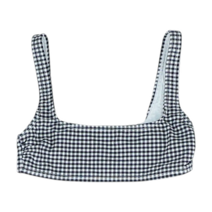Black Check Swim Top