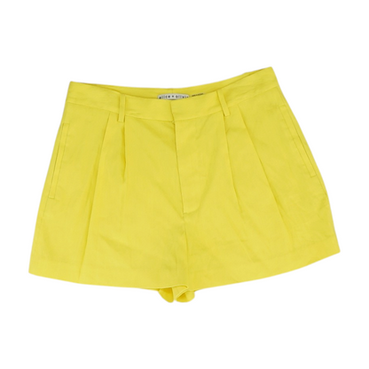 Yellow Solid Chino Shorts