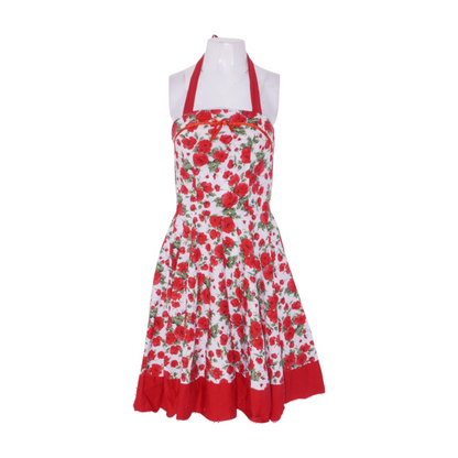 Vintage Red Floral Mini Dress