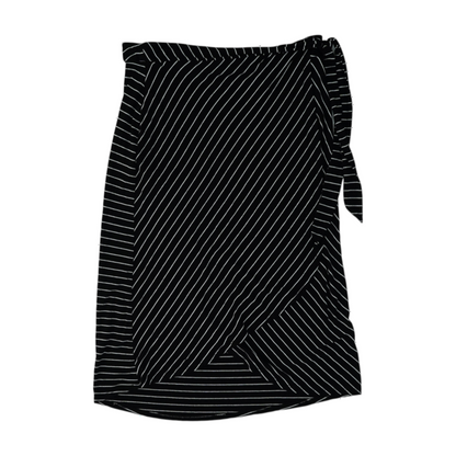 Black Striped Midi Skirt