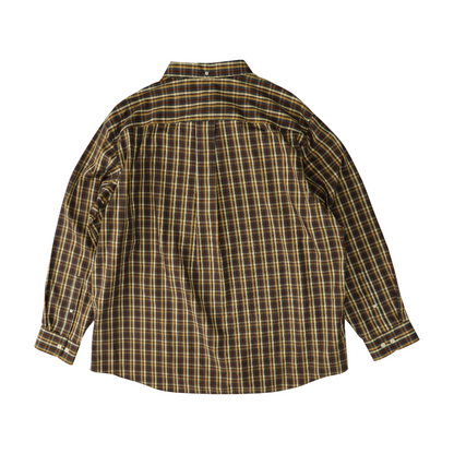 Brown Plaid Long Sleeve Button Down