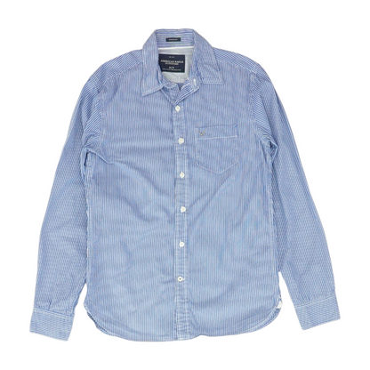 Blue Striped Long Sleeve Button Down