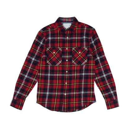 Red Plaid Long Sleeve Button Down