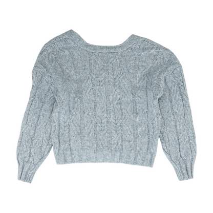 Gray Cardigan Sweater