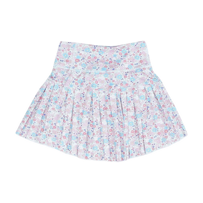 White Floral Skort