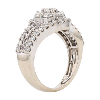 1 1/3 ctw 10K White Gold Diamond Fashion Ring