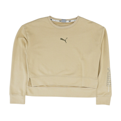Tan Solid Sweatshirt Pullover