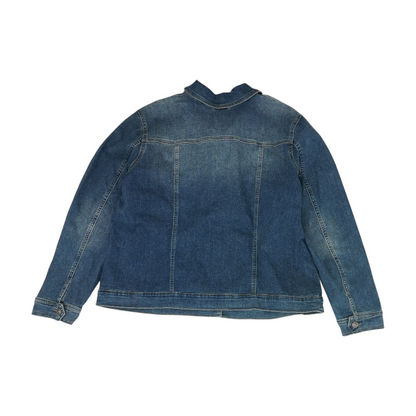 Blue Solid Denim Jacket