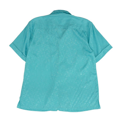 Turquoise Floral Short Sleeve Button Down