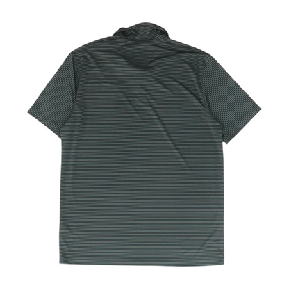 Gray Striped Short Sleeve Polo