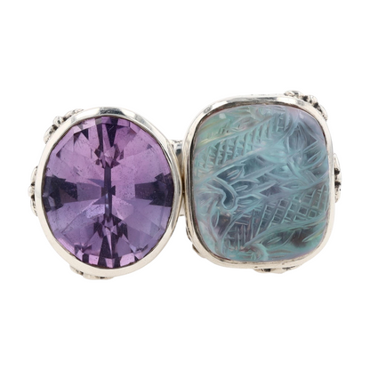 Sterling Silver Amethyst Statement Ring