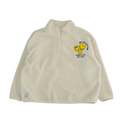 Ivory Solid 1/4 Zip Pullover