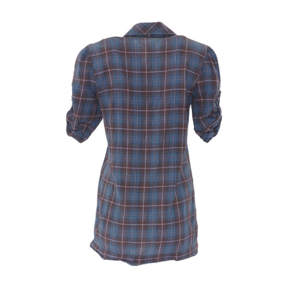 Blue Plaid Mini Dress
