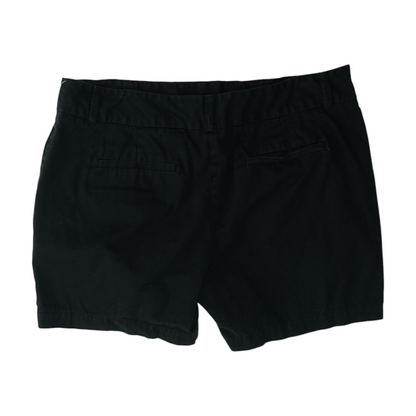 Black Solid Chino Shorts